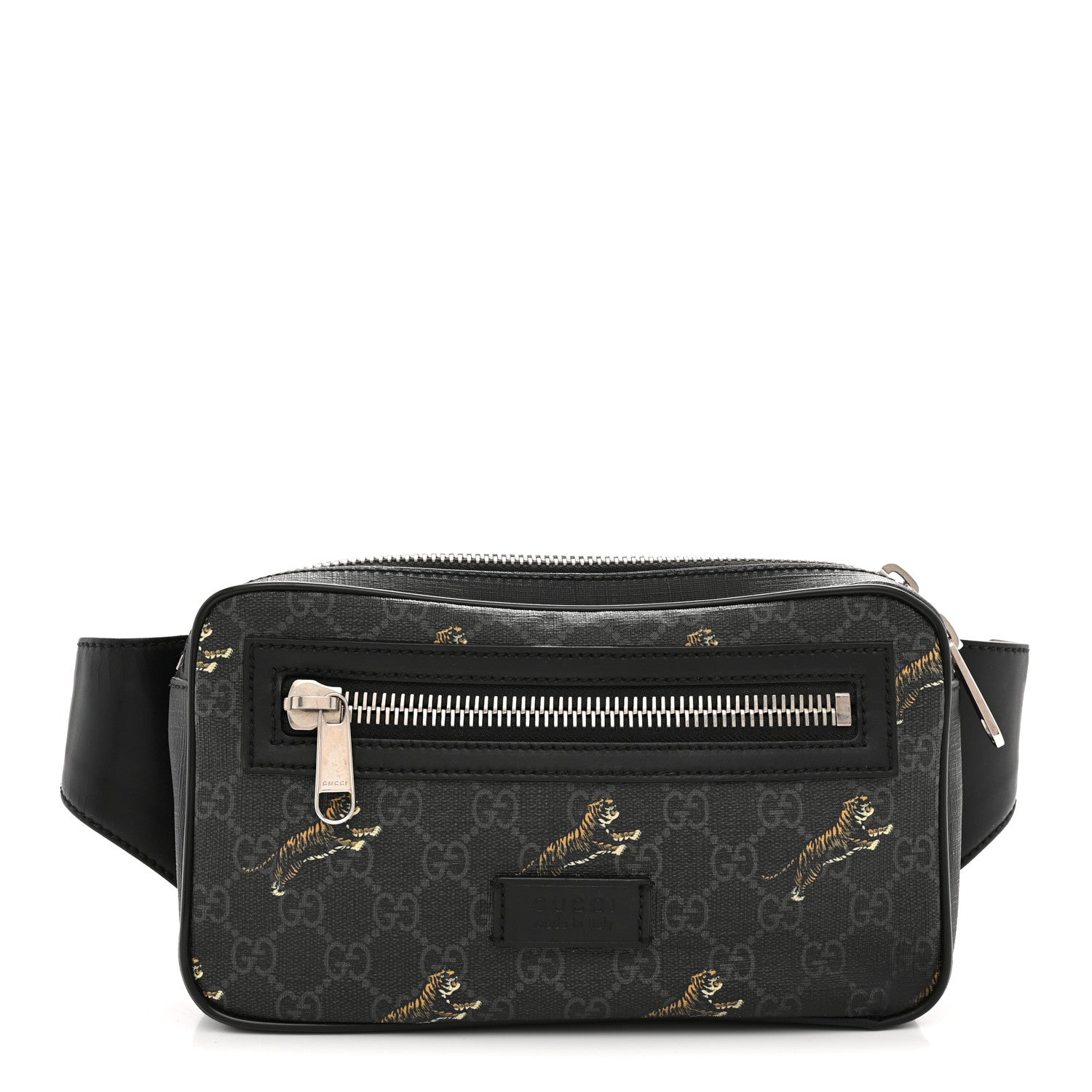Gucci Soft GG Supreme Monogram Tigers Belt Bag Black Multicolor 1 of 11