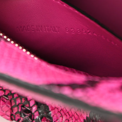 Balenciaga Calfskin Python Effect Neo Classic Silver Hardware Mini City Fuchsia Black 7 of 11