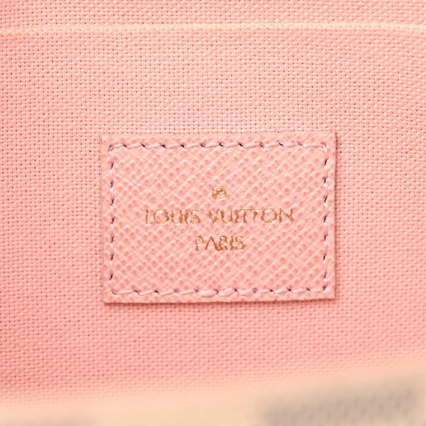 Damier Azur Pochette Felicie Chain Wallet Rose Ballerine