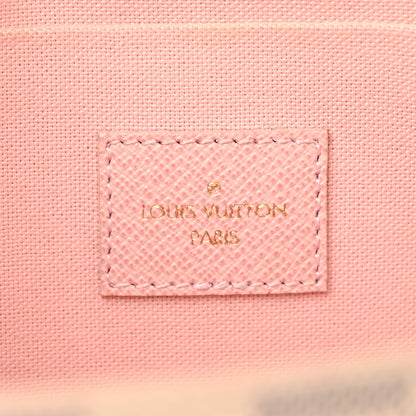Louis Vuitton Damier Azur Pochette Felicie Chain Wallet Rose Ballerine 8 of 17