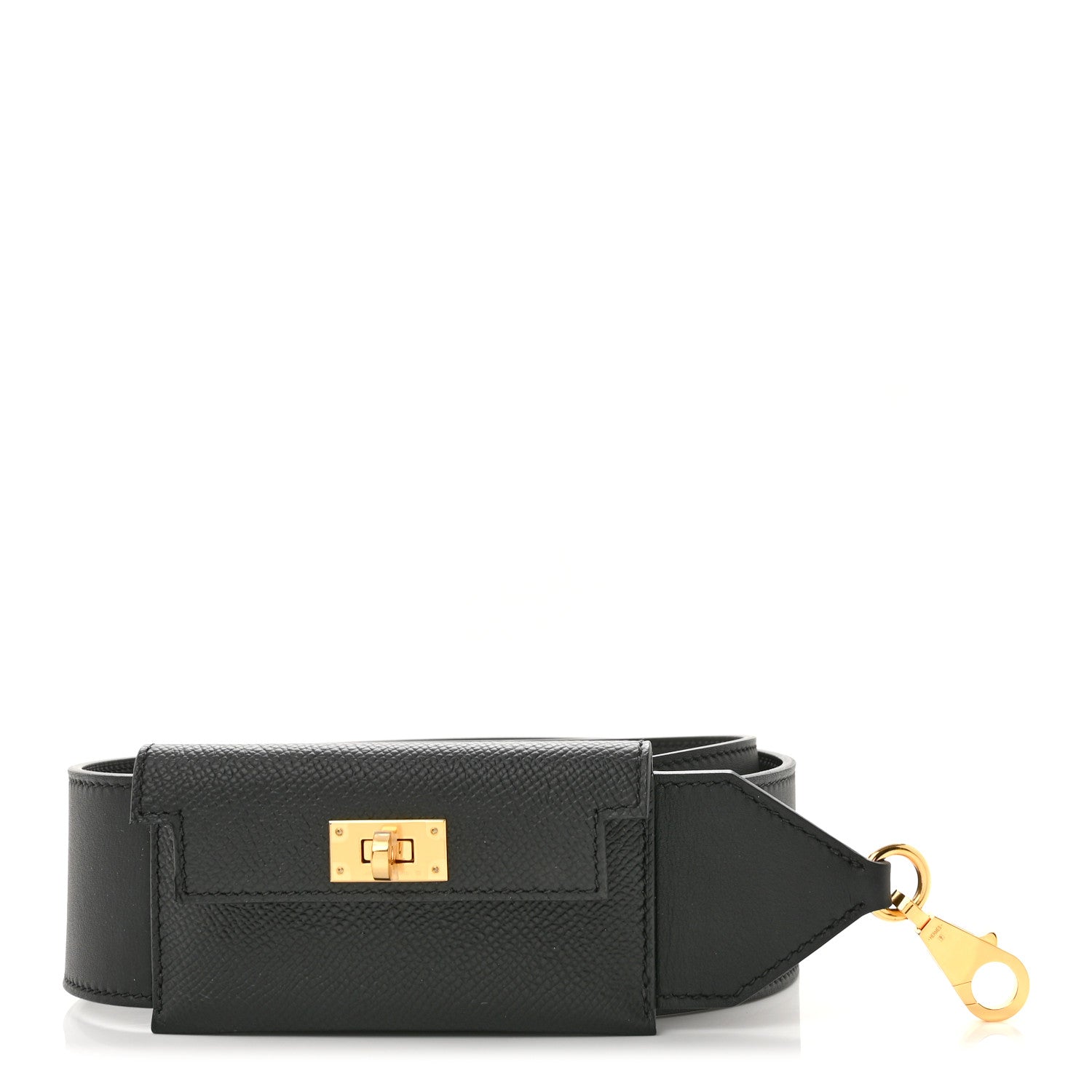 Hermes Swift Epsom Pocket Kelly Shoulder Strap Black 1 of 4