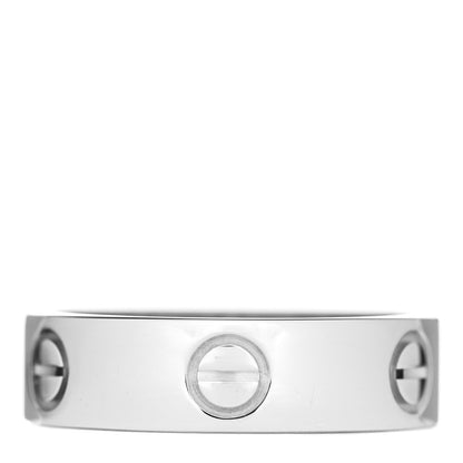 Cartier 18K White Gold 5.5mm LOVE Ring 56 7.5 1 of 6