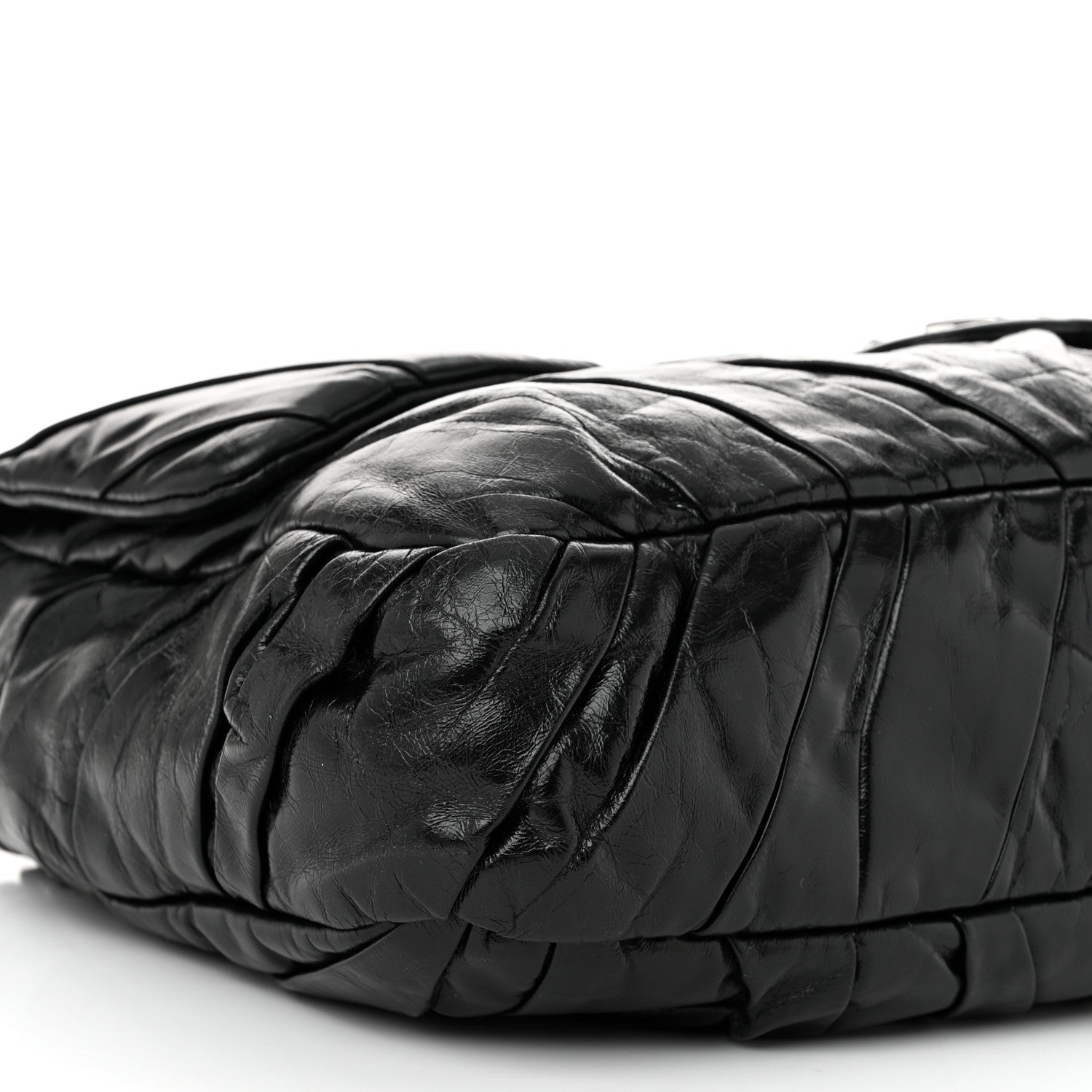 Chanel Glazed Calfskin Twisted Maxi Flap Black 9 of 10