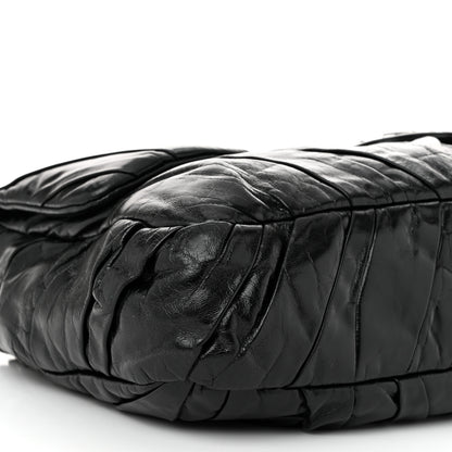 Chanel Glazed Calfskin Twisted Maxi Flap Black 9 of 10