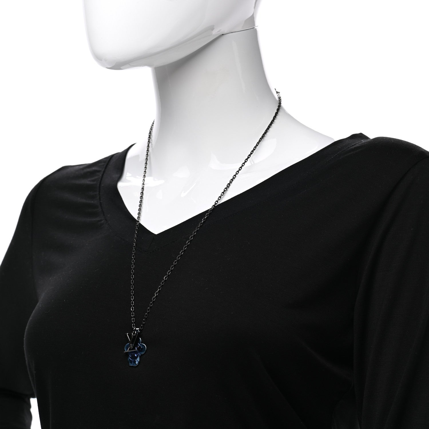 Louis Vuitton Sound DJ Vivienne Pendant Necklace Blue 2 of 5