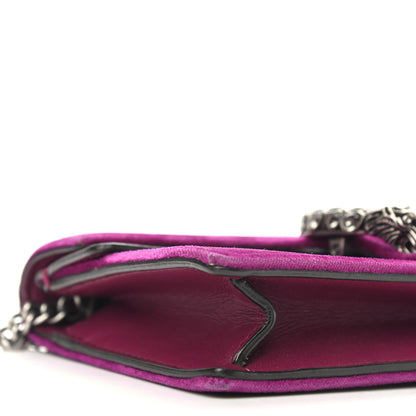 Gucci Velvet Super Mini Dionysus Shoulder Bag Fuchsia Violet Cyclamen 10 of 11