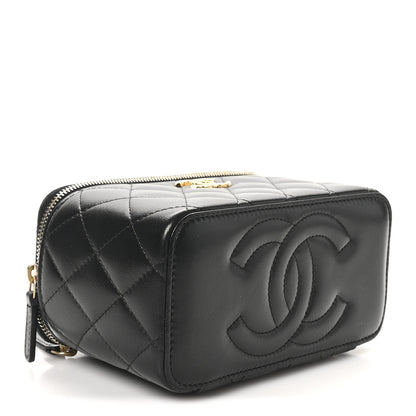 Chanel Lambskin Quilted Small CC Dynasty Vanity Case With Chain Black 4 of 12
