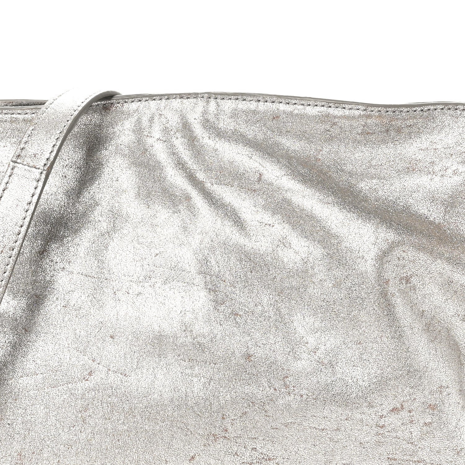 Loewe Distressed Metallic Lambskin Medium Flamenco Knot Bag Silver 7 of 9