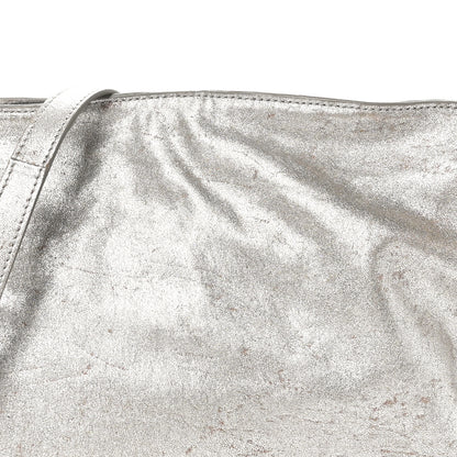 Loewe Distressed Metallic Lambskin Medium Flamenco Knot Bag Silver 7 of 9