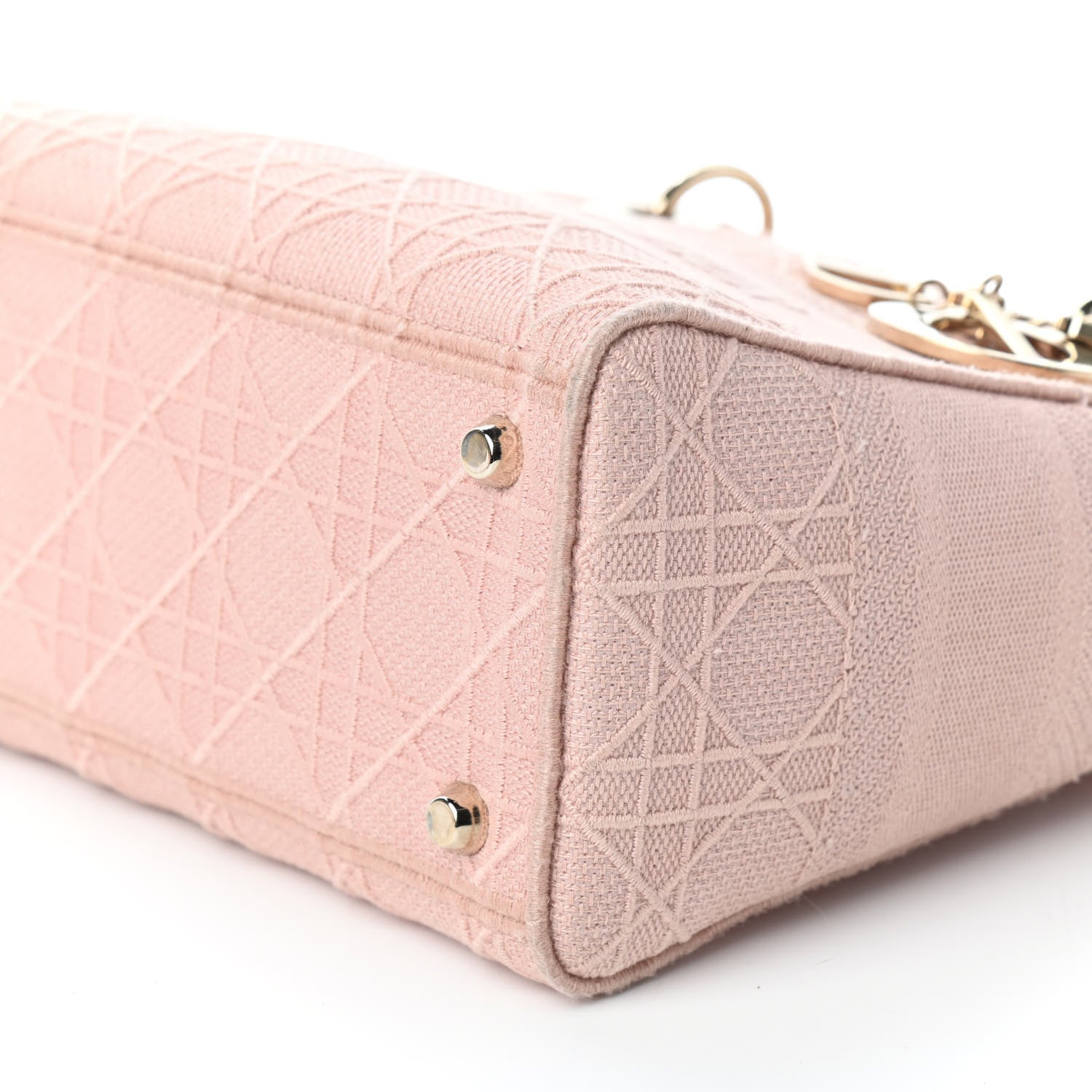 Christian Dior Canvas Embroidered Medium Lady D-Lite Bois De Rose 11 of 21