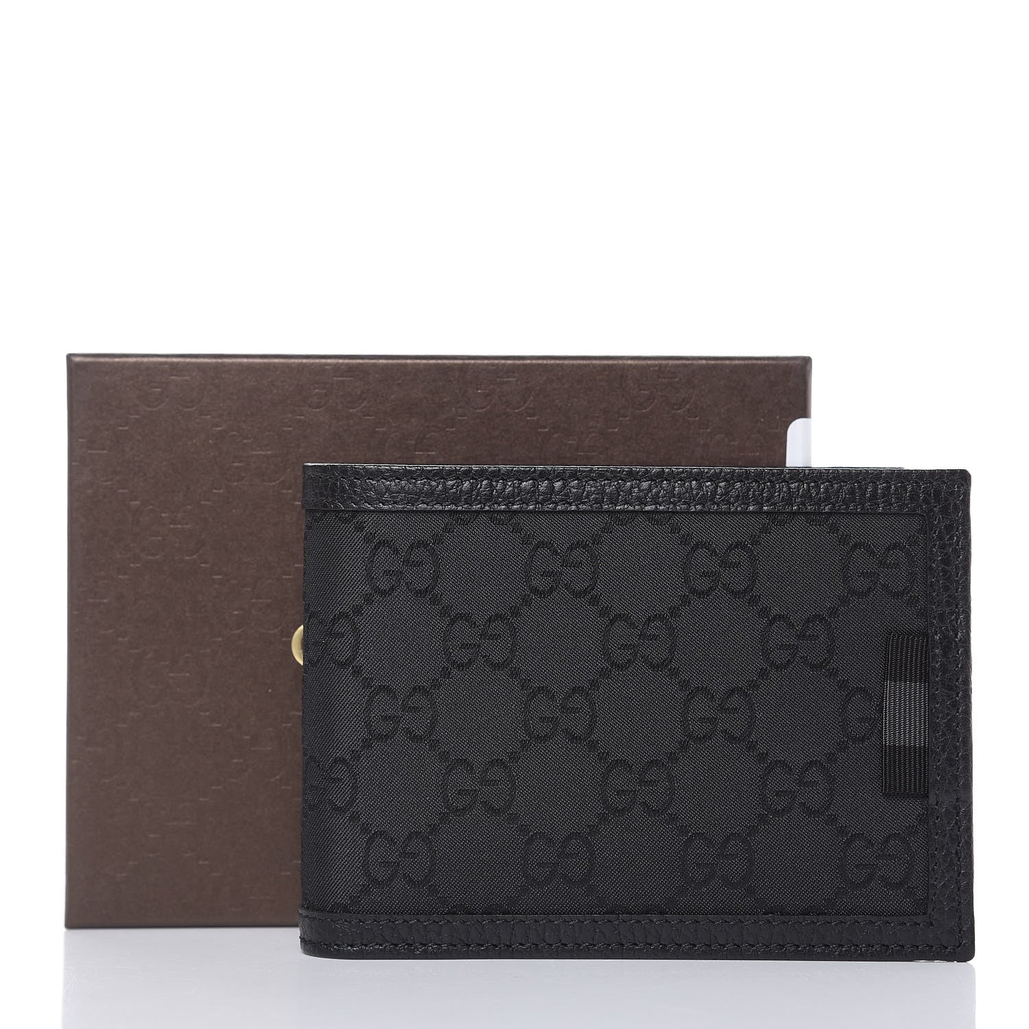 Gucci Nylon Monogram Bi-Fold Wallet Black 8 of 8