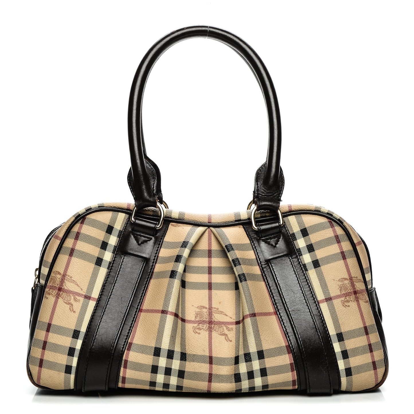Haymarket Check Satchel Chocolate
