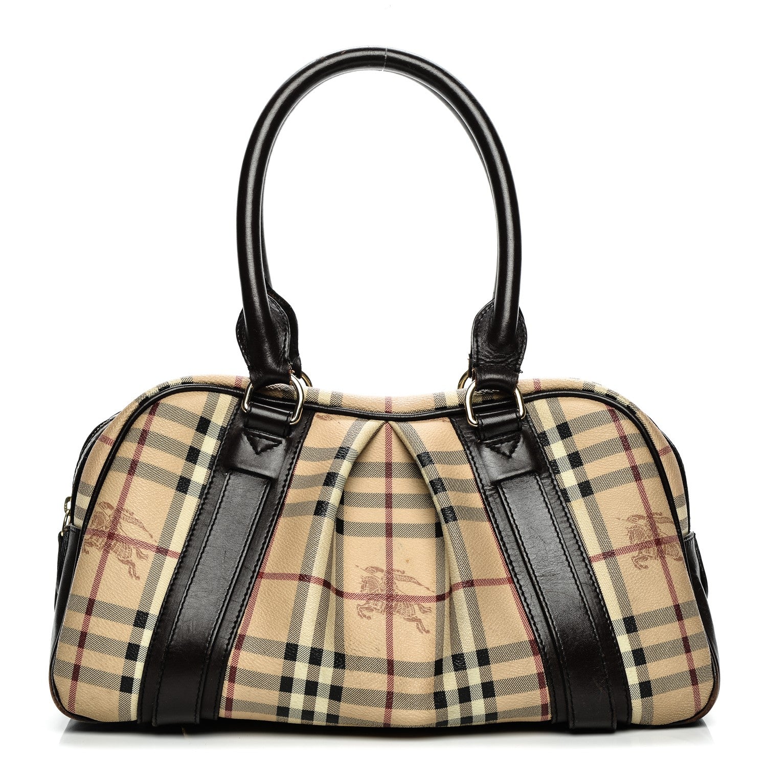 Burberry Haymarket Check Satchel Chocolate 1 of 15