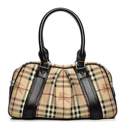 Burberry Haymarket Check Satchel Chocolate 1 of 15