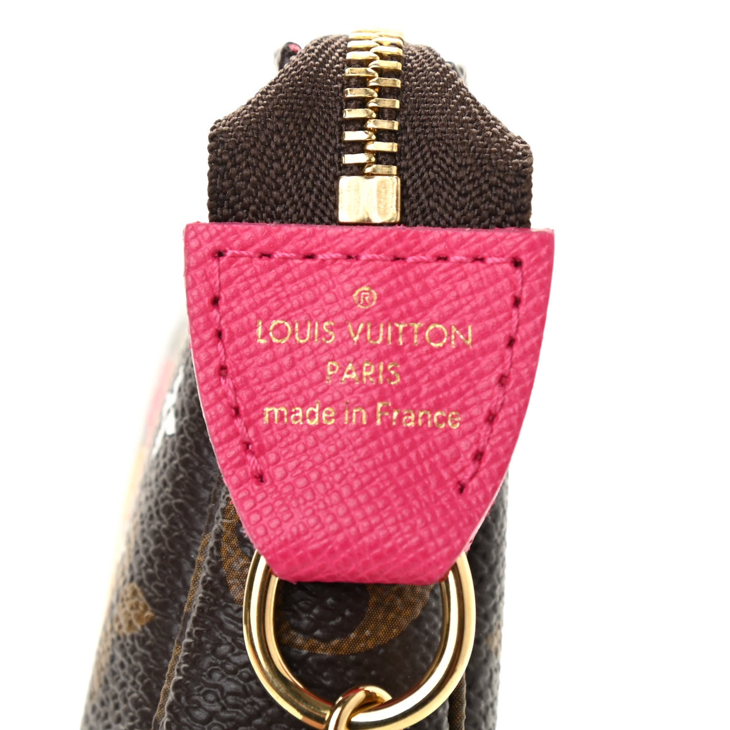 Louis Vuitton Monogram 2019 Christmas Animation Mini Courchevel Pochette Accessories Fuchsia 6 of 7