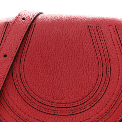 Chloe Grained Calfskin Small Marcie Saddle Bag Red 7 of 10
