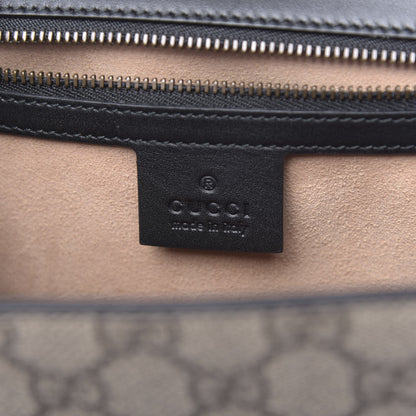 Gucci Nappa GG Supreme Monogram Medium Osiride Top Handle Bag Black Oro Vecchio Beige Ebony 6 of 10