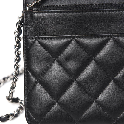 Chanel Lambskin Quilted Wallet On Chain WOC Black 9 of 13