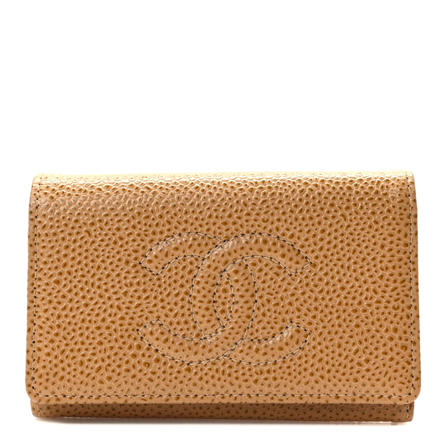 Caviar Timeless CC 6 Key Holder Case Beige Clair