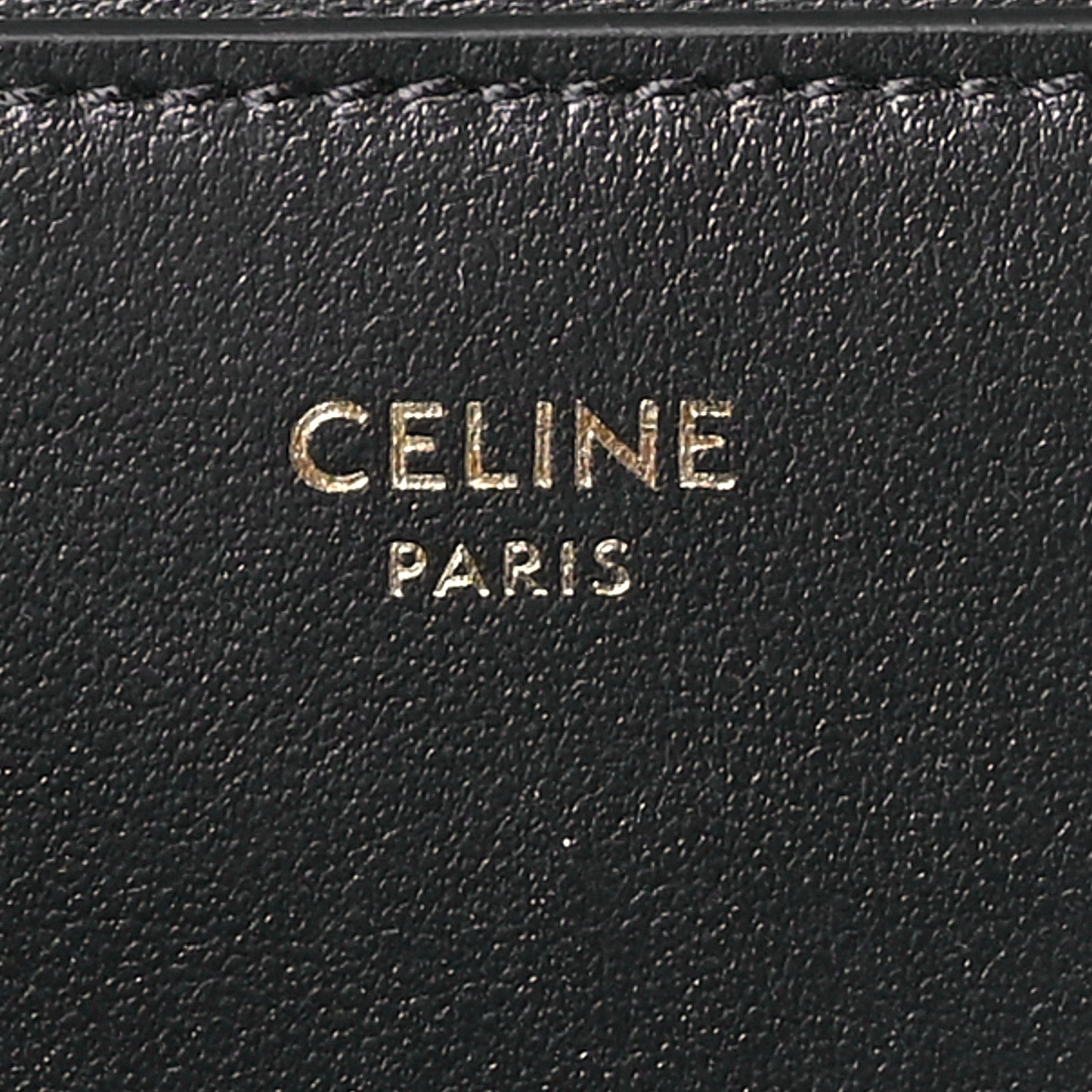 Celine Calfskin Compact Triomphe Wallet With Coin Purse Black 6 of 9