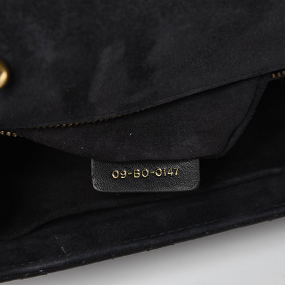 Christian Dior Lambskin Cannage Large Dioraddict Flap Bohemian Strap Black 13 of 23