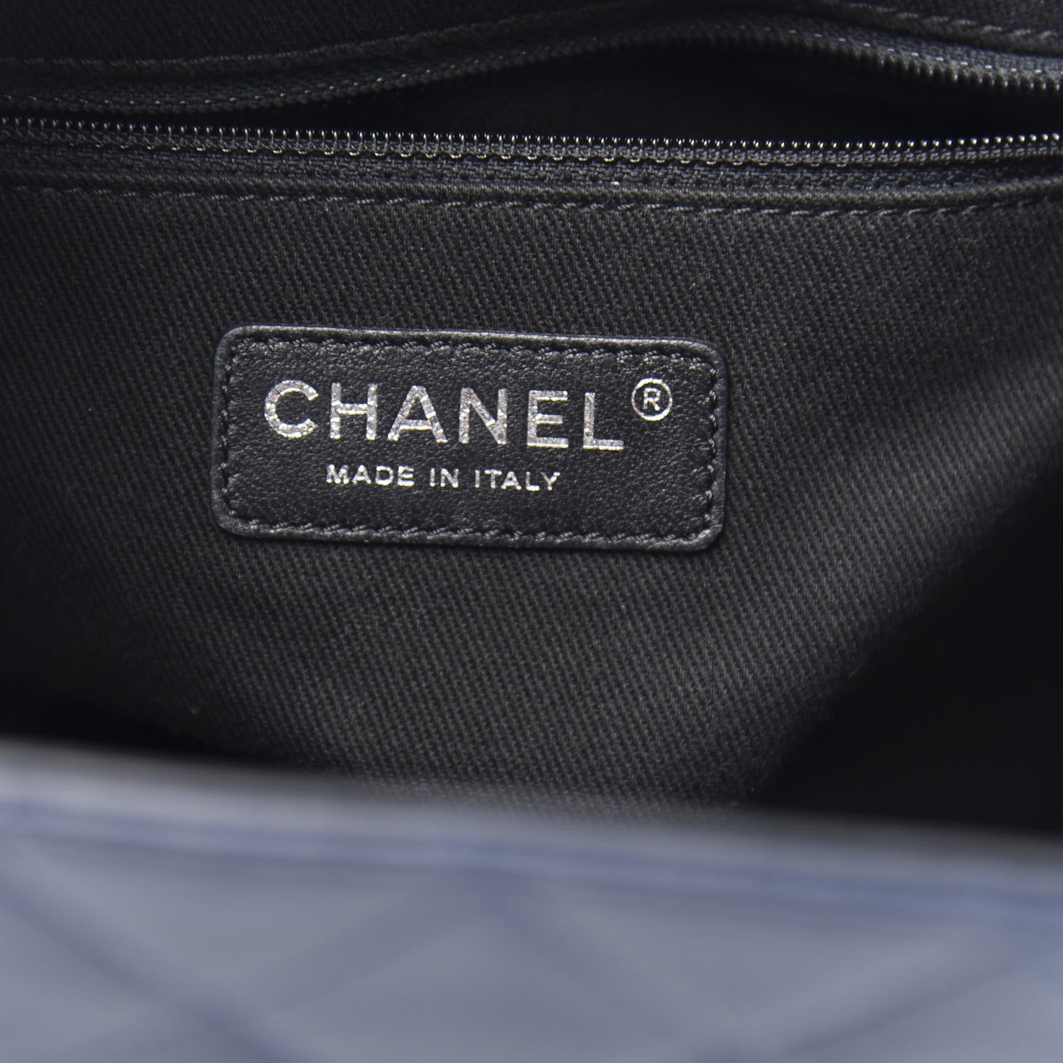 Chanel Caviar Quilted Medium CC Bucket Bag Dark Blue 7 of 11