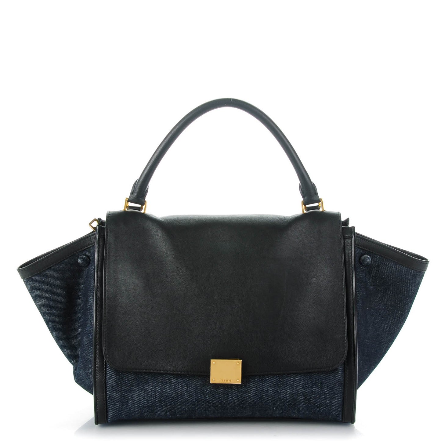 Smooth Calfskin Denim Medium Trapeze Blue