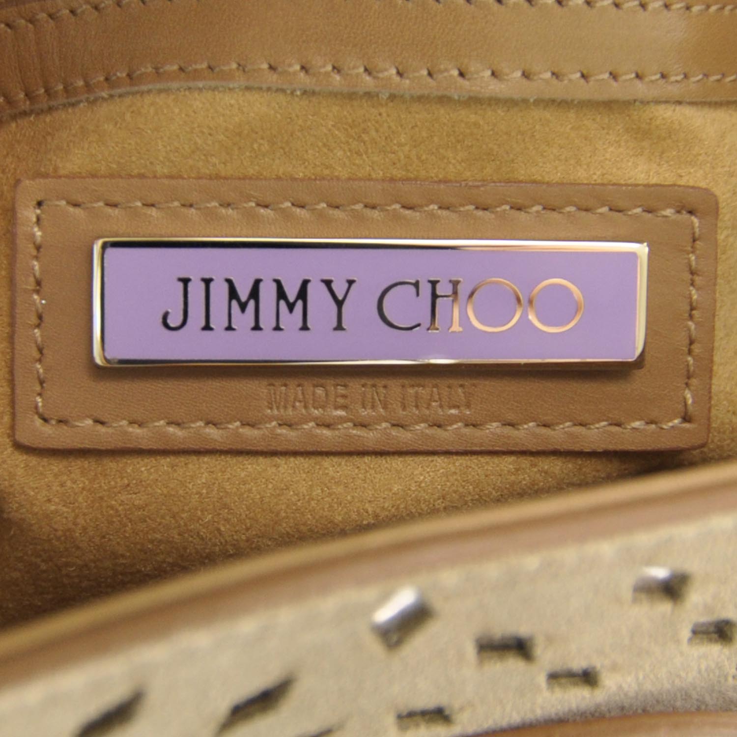 Jimmy Choo Suede Torquay Beige Silver 6 of 8