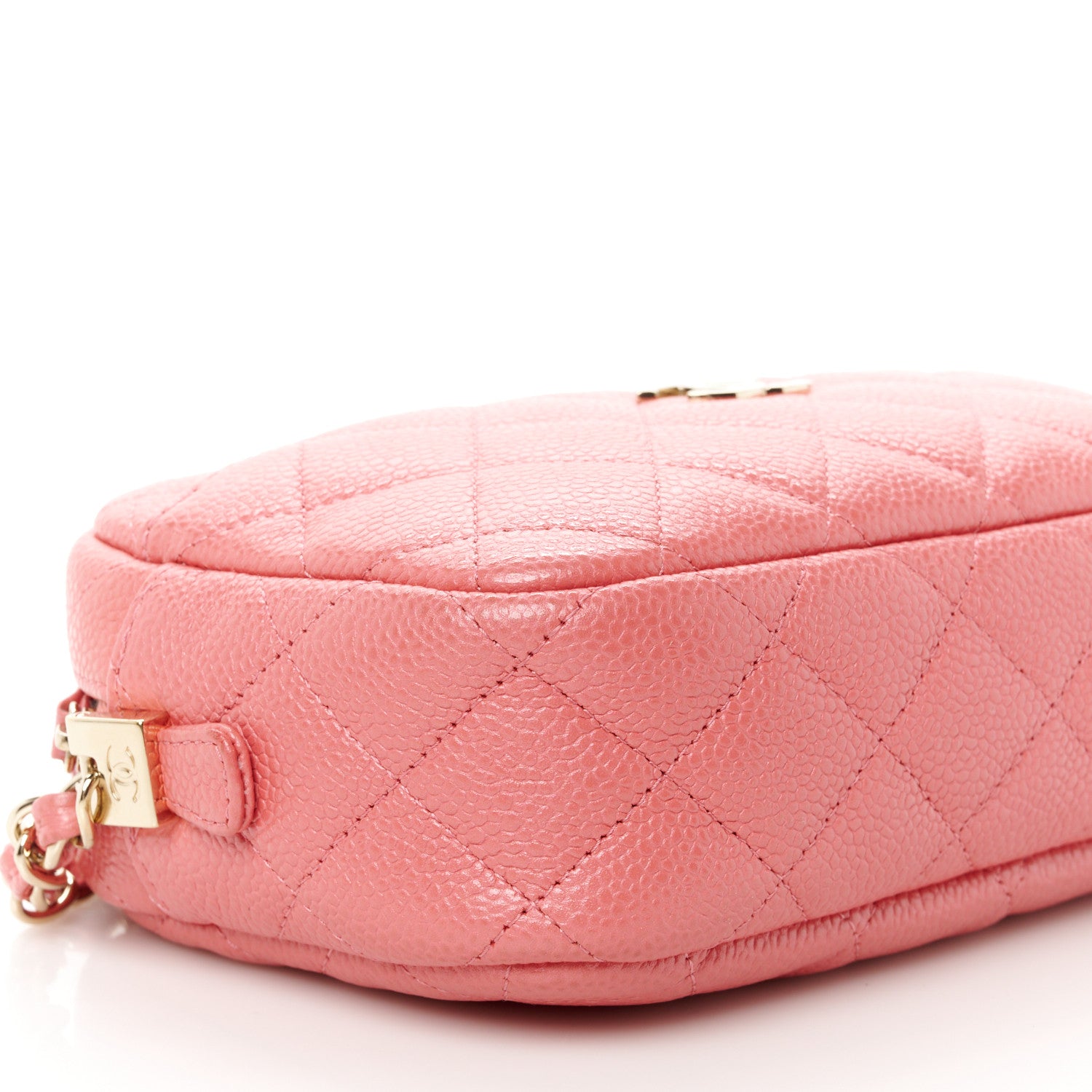 Chanel Iridescent Caviar Small Timeless Camera Case Coral 9 of 10