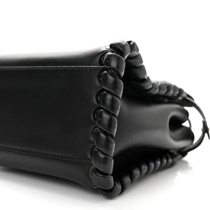 Fendi Nappa Lace Up Mini Peekaboo Iconic Satchel Black 10 of 11