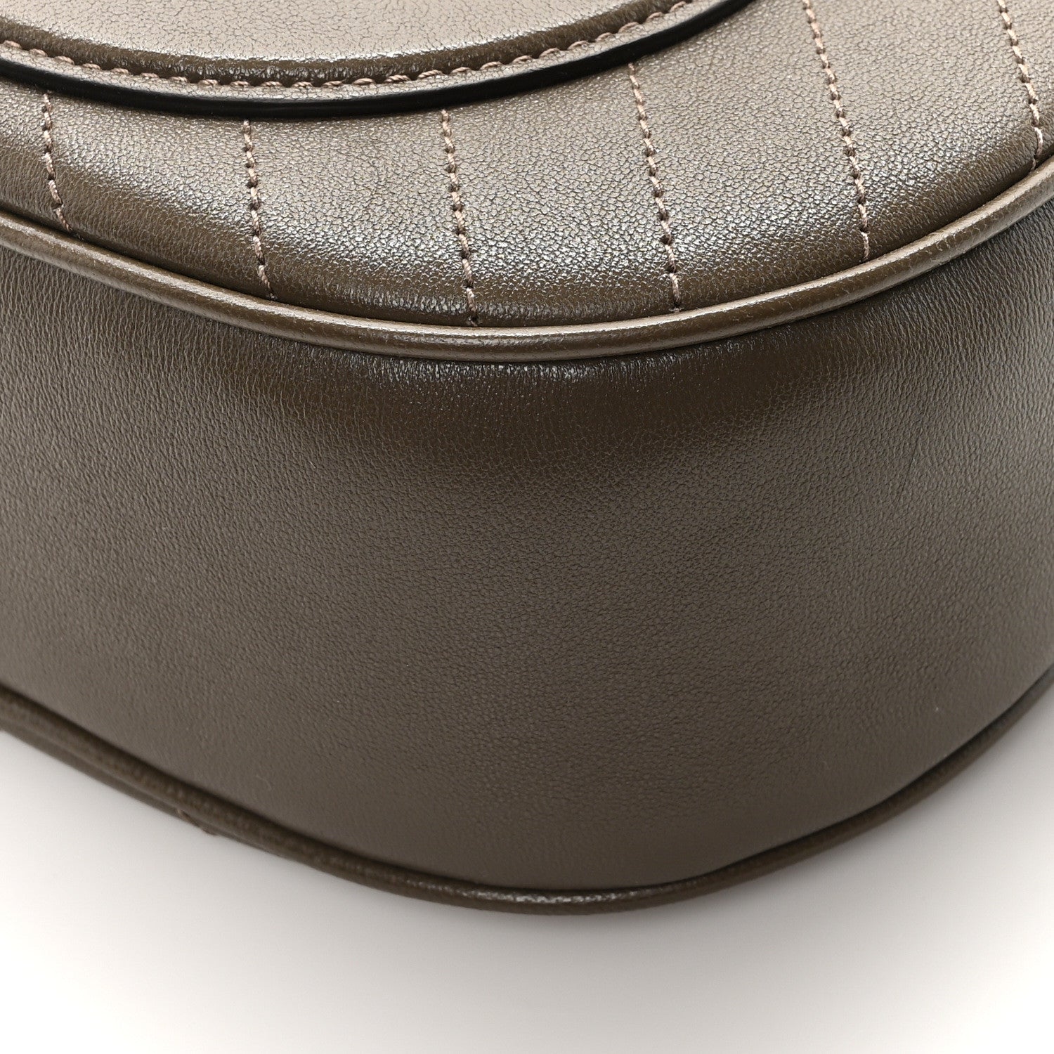 Gucci Sakai Be Green Calfskin Diagonal Stitched Mini Blondie Shoulder Bag Craclet Brown 10 of 10
