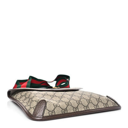 Gucci GG Supreme Monogram Web Medium Neo Vintage Flap Messenger Bag Beige New Acero 4 of 10