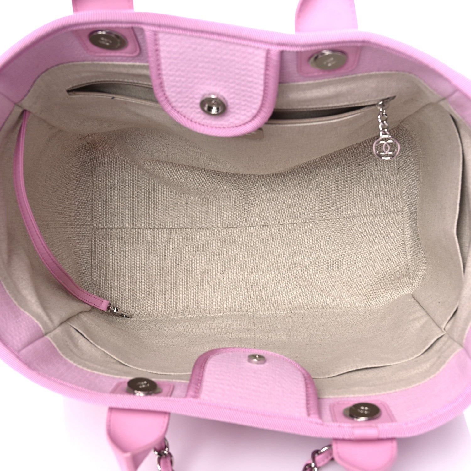 Chanel Mixed Fibers Medium Deauville Tote Dark Pink 5 of 9