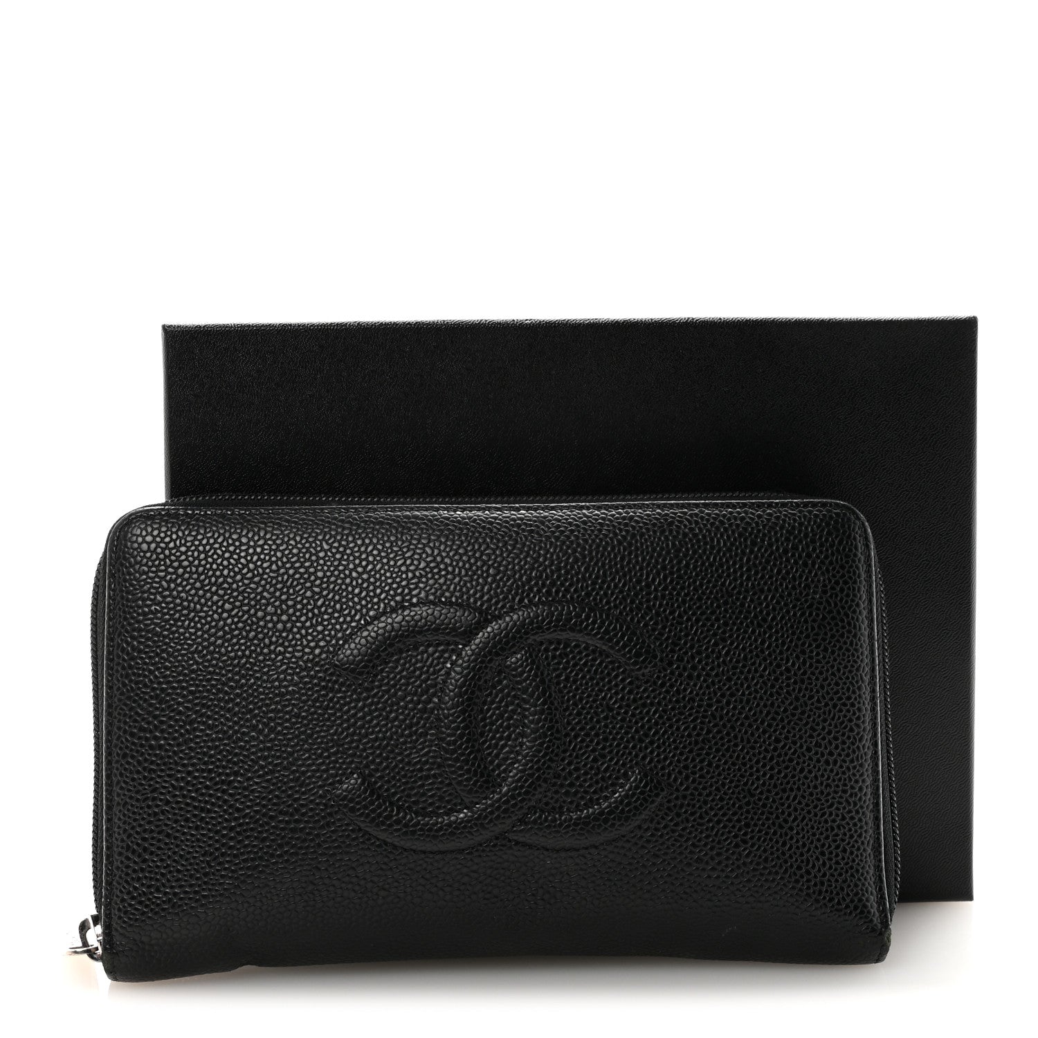 Chanel Caviar Large CC Timeless Zip Around Organizer Wallet Black 9 of 9