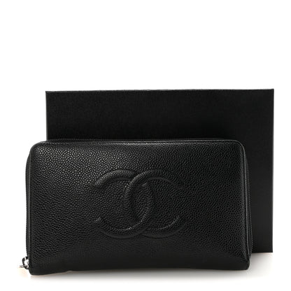 Chanel Caviar Large CC Timeless Zip Around Organizer Wallet Black 9 of 9