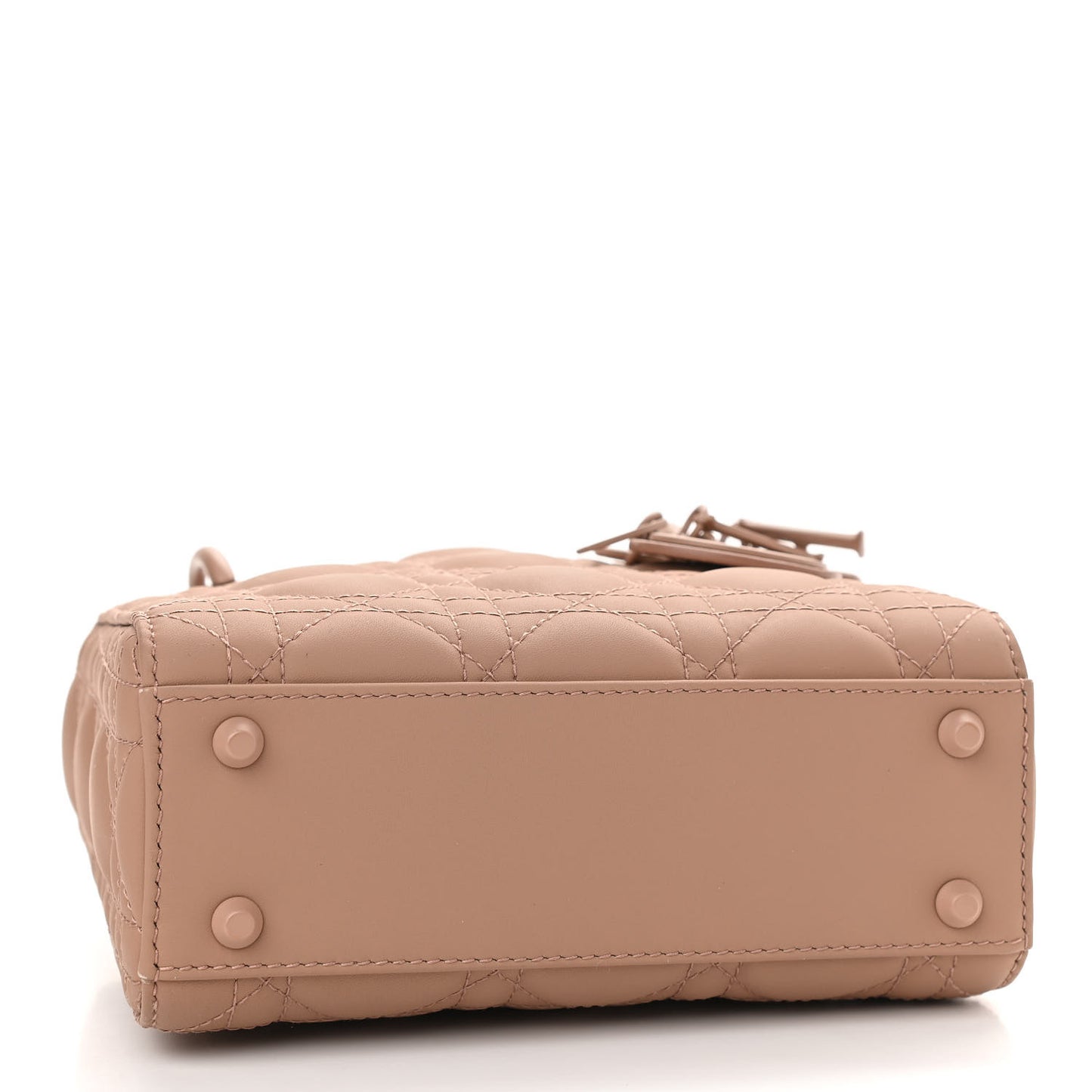 Ultra Matte Calfskin Cannage Mini Lady Dior Light Beige
