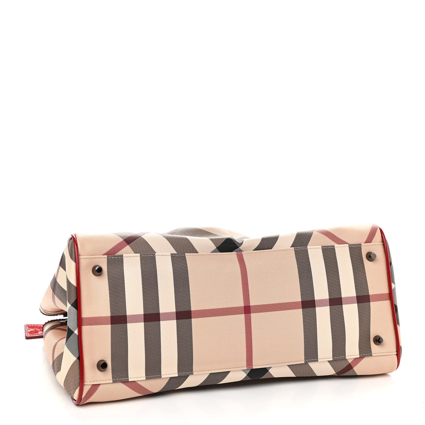 Patent Nova Check Medium Melbury Tote Red