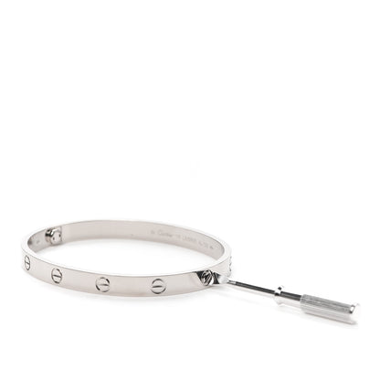 Cartier 18K White Gold LOVE Bracelet 18 5 of 7