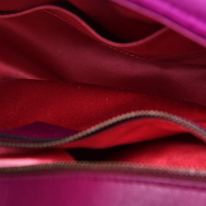 Gucci Velvet Matelasse Loved Embroidered Medium GG Marmont Shoulder Bag Fuchsia Violet Cyclamen 13 of 14