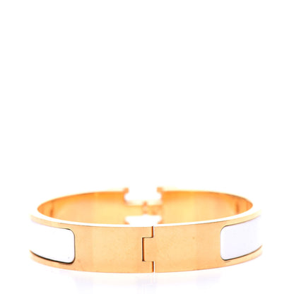 Hermes Enamel Narrow Clic Clac H Bracelet PM White 3 of 5