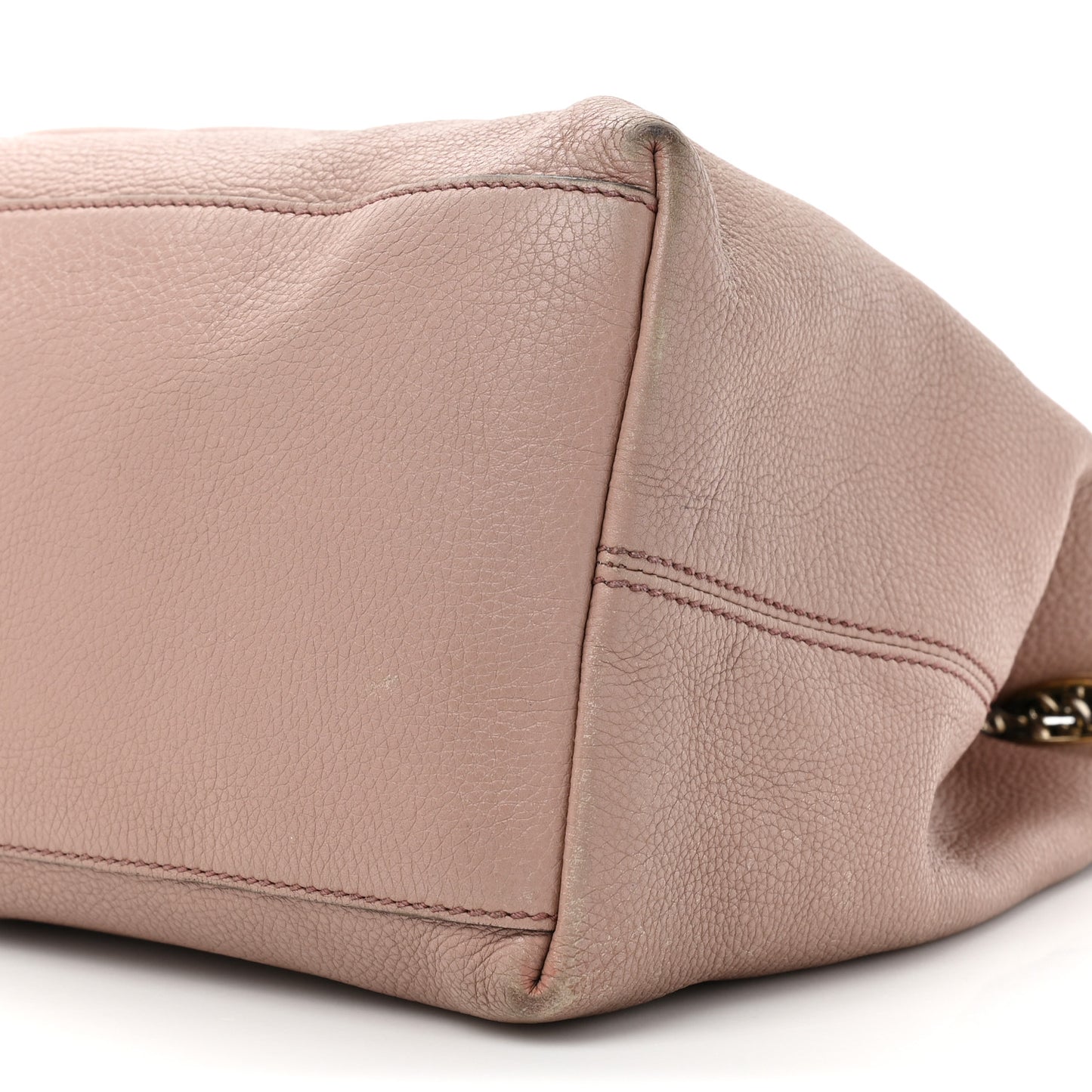 Pebbled Calfskin Medium Soho Chain Shoulder Bag Dark Cipria