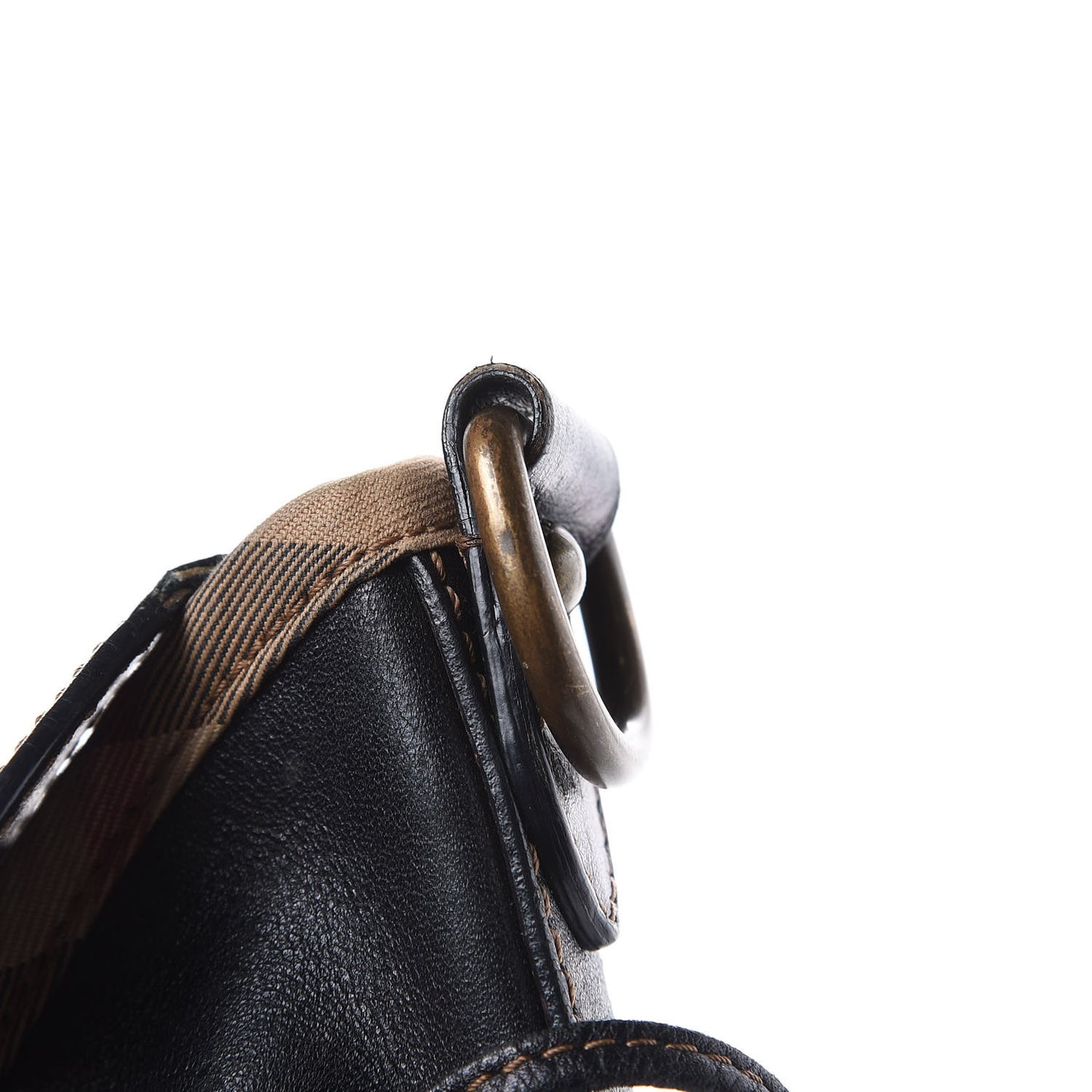 Calfskin Check Hobo Brown