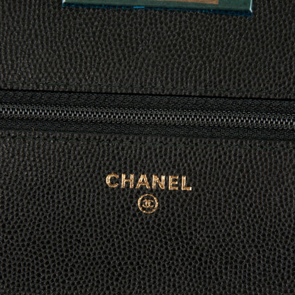Chanel Caviar Quilted Golden Class Wallet On Chain WOC Black 6 of 8