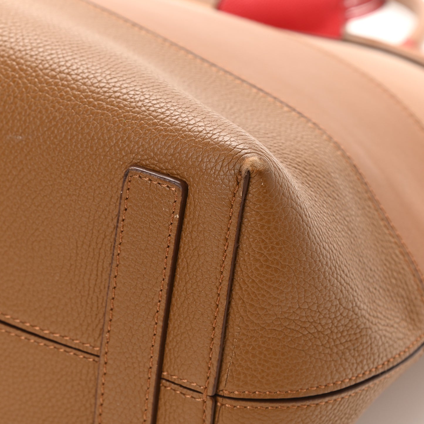 Calfskin Medium Society Top Handle Tote Tan