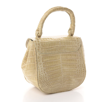 Nancy Gonzalez Crocodile Top Handle Bag Ivory 3 of 11