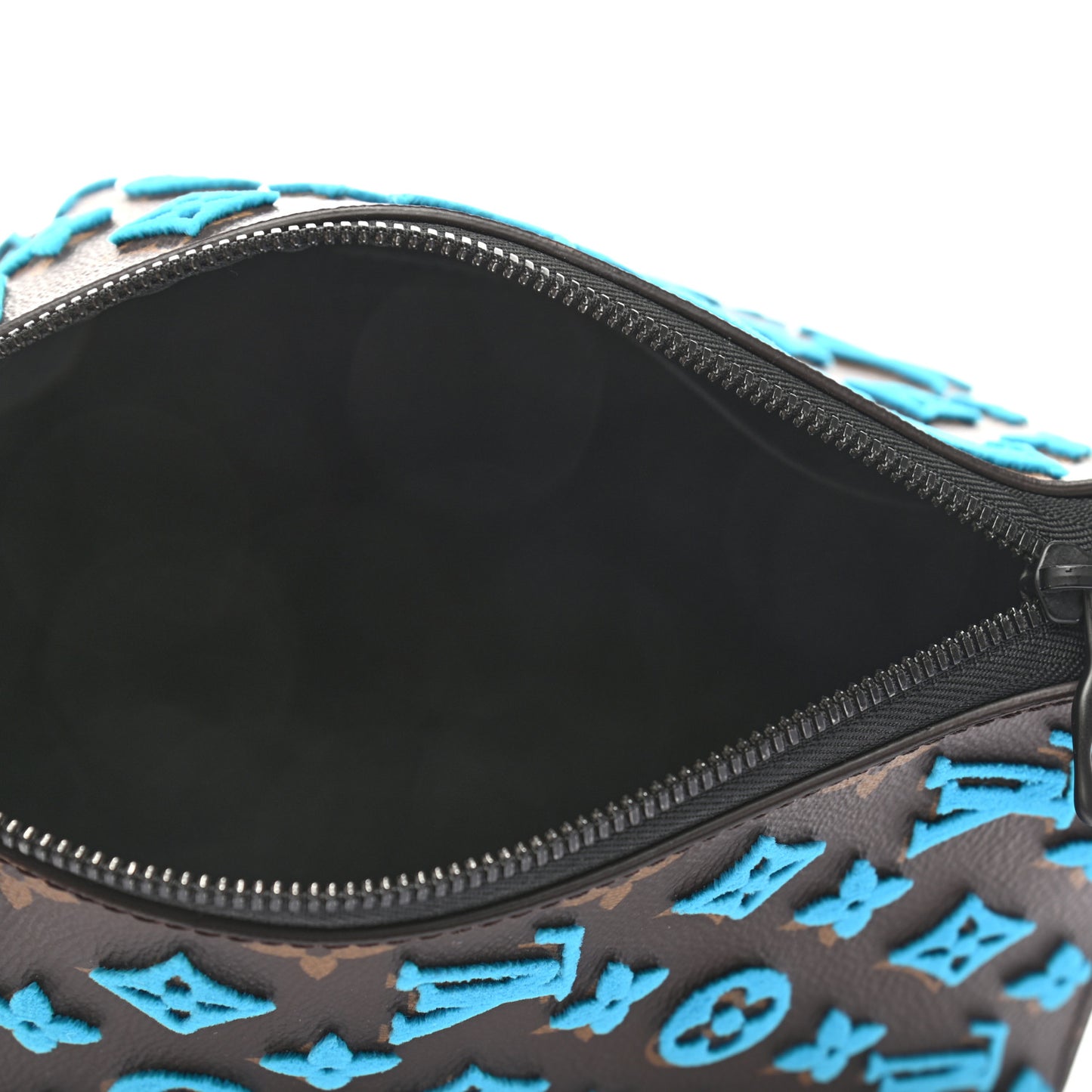 Monogram Tuffetage Triangle Messenger Turquoise