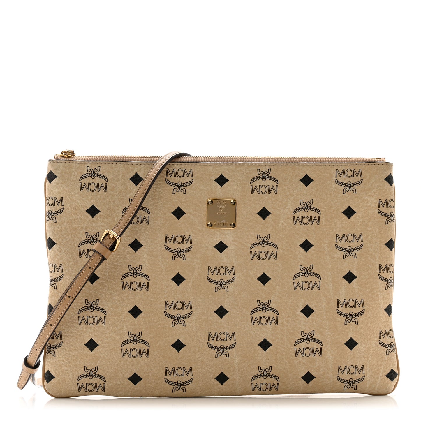 Visetos Crossbody Pouch Beige