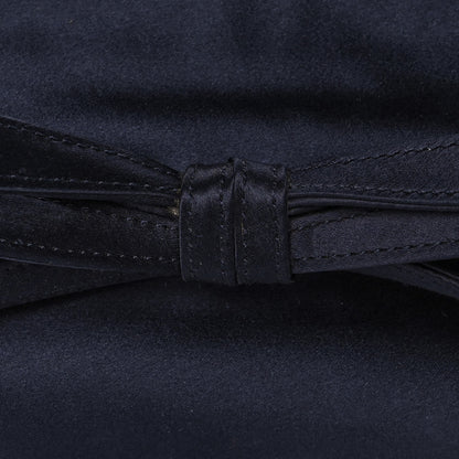 Valentino Garavani Satin Bow Clutch Blue 7 of 9