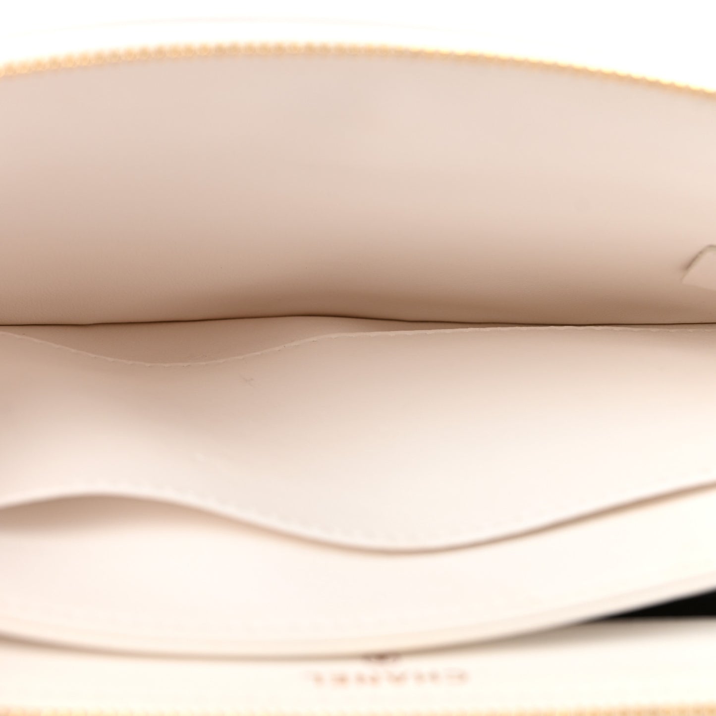 Lambskin Quilted Wave Clutch White
