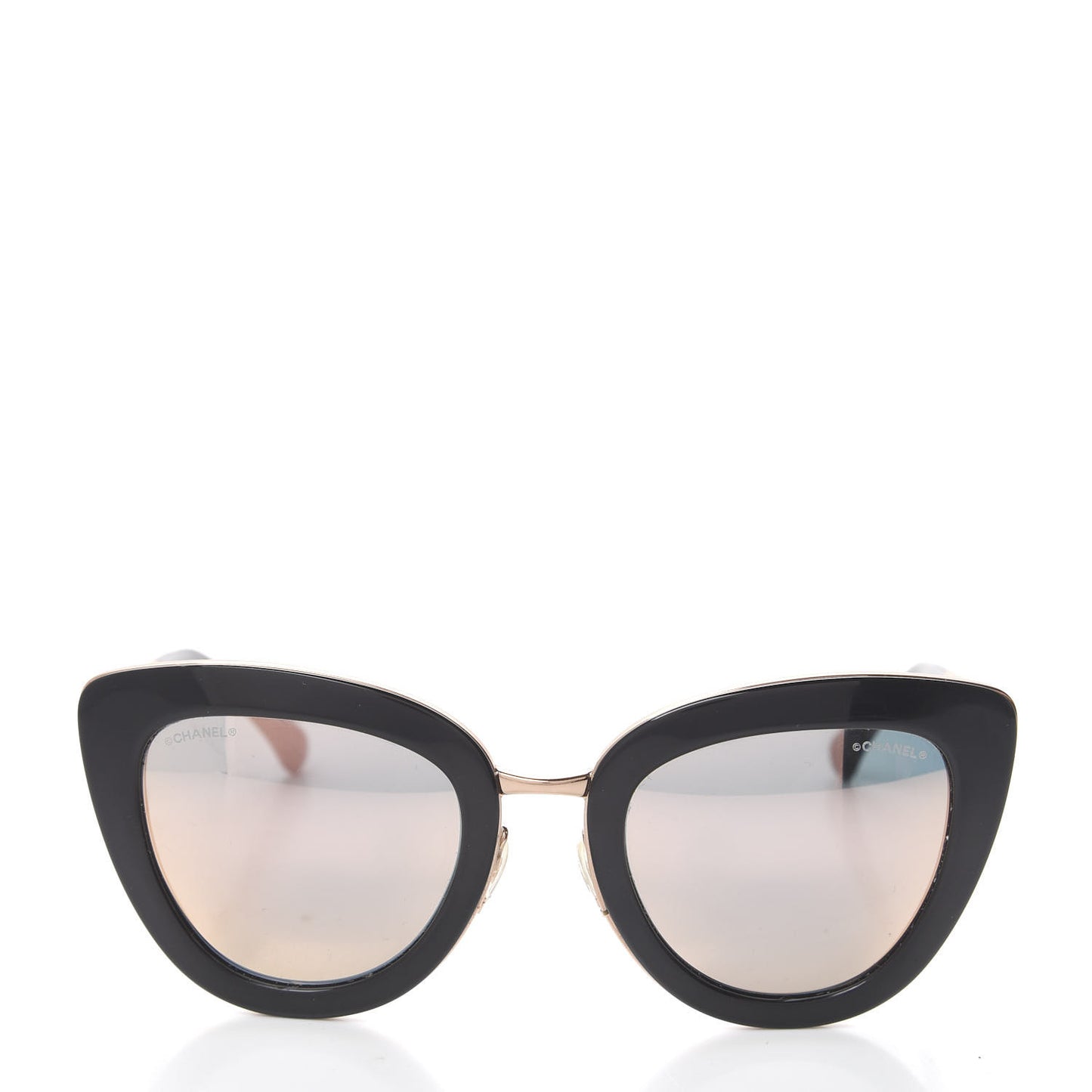 Cat Eye Quilted Sunglasses 5368 Black Pink